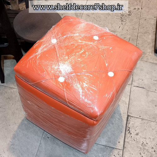 پاف مکعبی چرمی باکسدار
