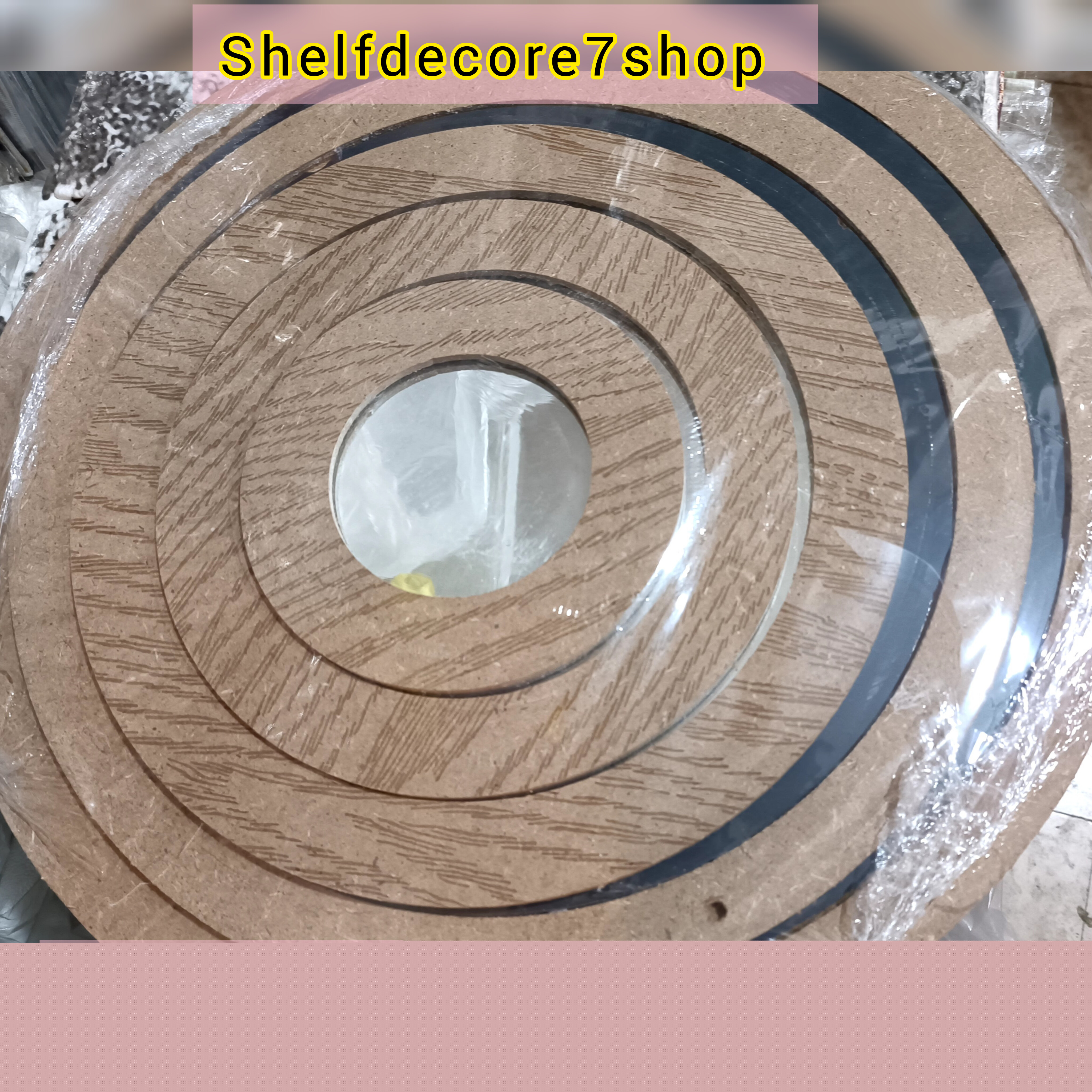 اینه دکوراتیو 5 سایزی رنگ نسکافه ای