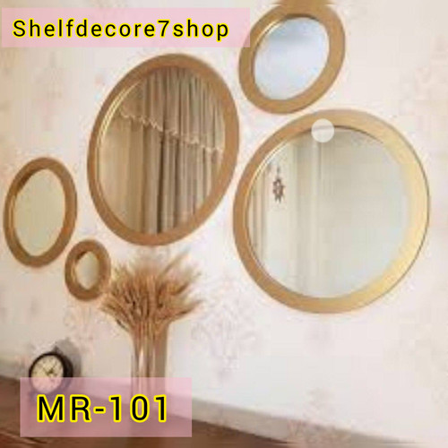 اینه دکوراتیو 5 سایزی طلایی کد 101