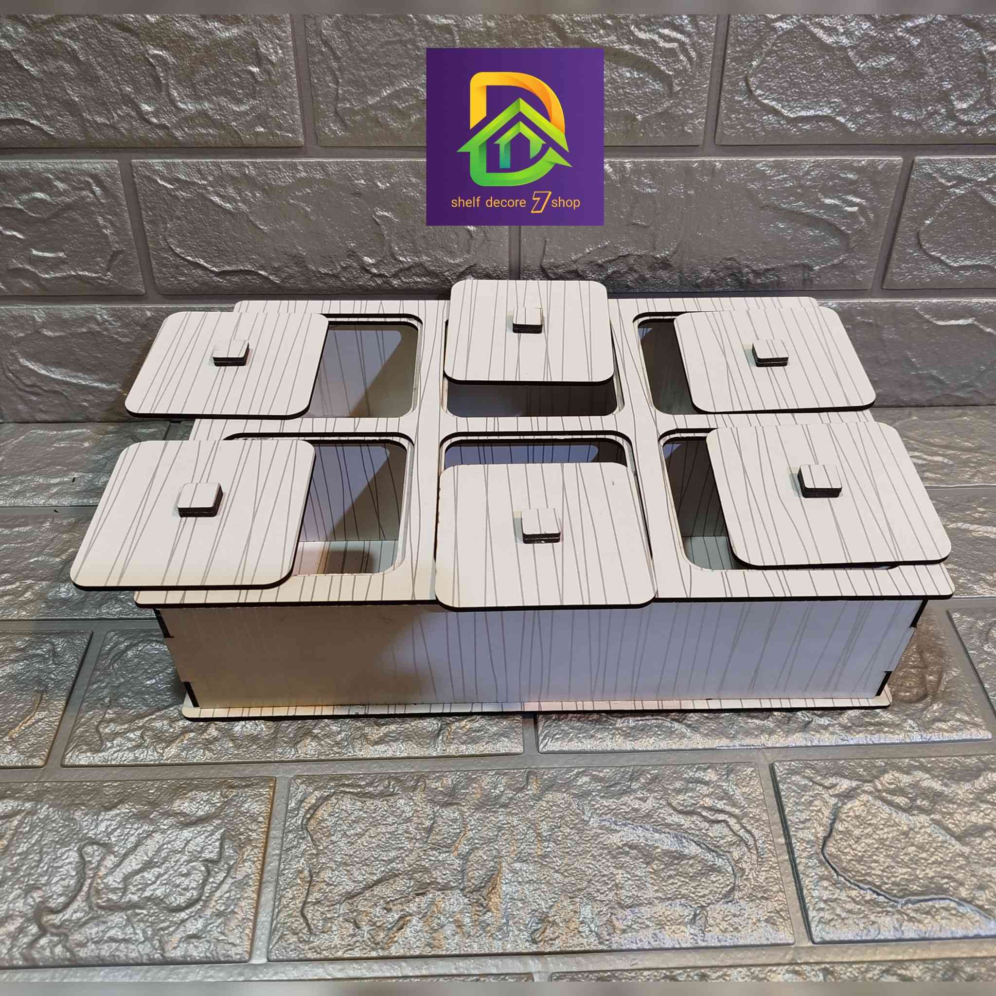 استند پذیرایی 6 خانه مستطیل ml0002